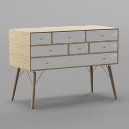 Wood White Side Board Cabinet