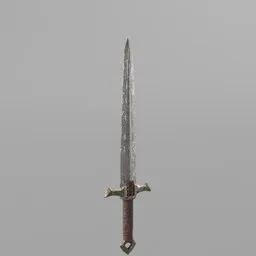 Low Poly Pixel Style Sword