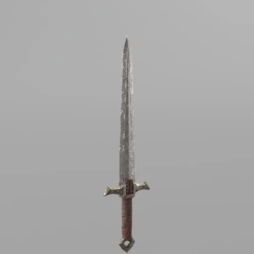 Low Poly Pixel Style Sword