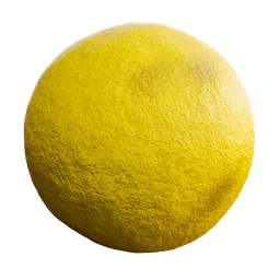 High-quality PBR lemon texture for 3D rendering in Blender, ideal for food visualization.