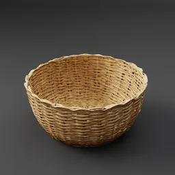 Wicker Basket Bowl
