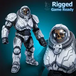 Skull Marine Rigged Animated