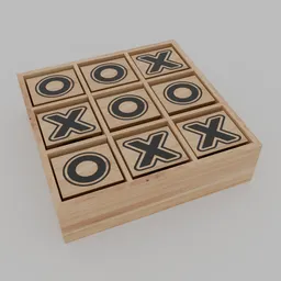 Wood Tic Tac Toe Game