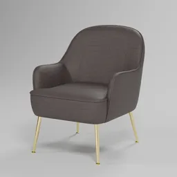 Velvet Upholstered Accent Chair