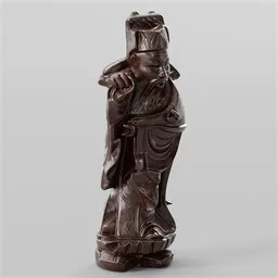 Chinese carved wooden figurine