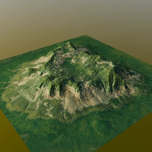 Green Plateau Mountain Terrain
