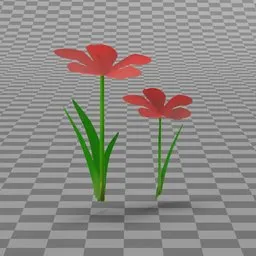 Stylized Grass - Flowers Small