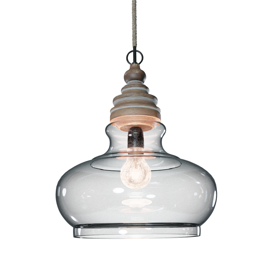 Rustic Glass and rope light Ceiling Lights models BlenderKit