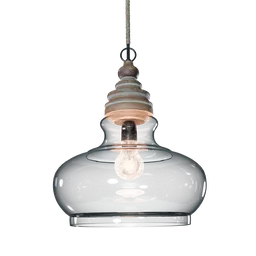 Detailed 3D model of vintage glass pendant light with rope detail, perfect for Blender rendering.