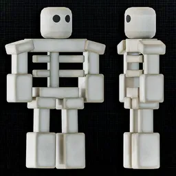 Blocky Skeleton Character