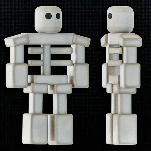Blocky Skeleton Character