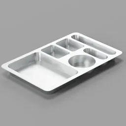 Empty compartment meal tray