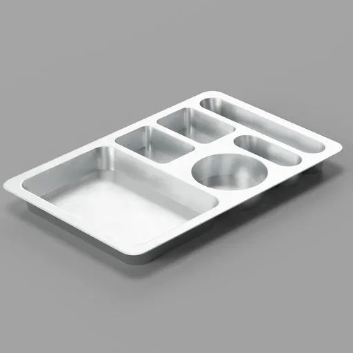 Empty compartment meal tray
