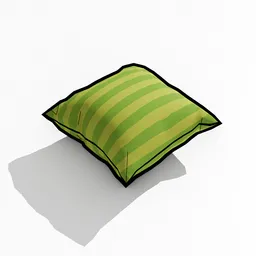 Pillow Green - Cartoon Style