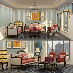 Royal Elegance Living Room