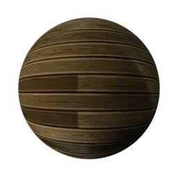 Seamless PBR terrace wood board texture for 3D modeling, featuring procedural wave patterns and noise for realistic detailing.