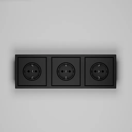 Black wall Socket HausMark Juna