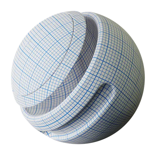 High-quality square notebook paper material for Blender 3D, suitable for PBR textures and procedural shader configurations.