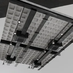 Coffered concrete ceiling
