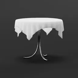 Resturant/outside table with tablecloth (round)
