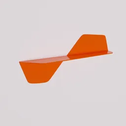 "3D model of a metal wall shelf named 'Wall shelf FLAP' for Blender 3D software. Ideal for bedroom interior design with a minimalist abstract art concept. Purchase available at www.archiproducts.com."