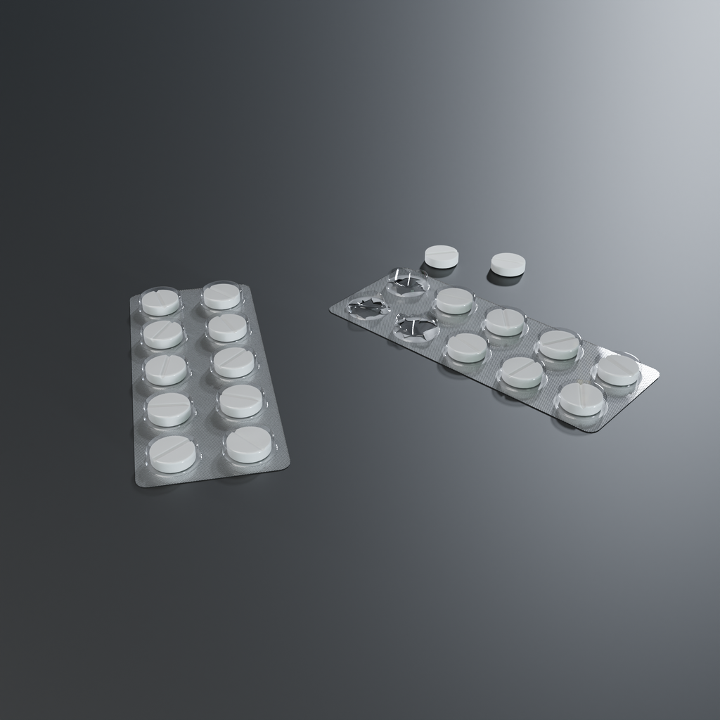 Sheet of pills 2 | FREE Pharmacy models | BlenderKit