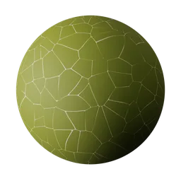 Olive Green and White Organic Cracks