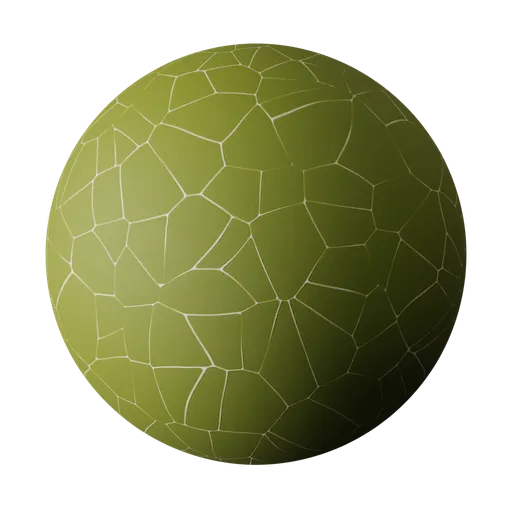 Olive Green and White Organic Cracks