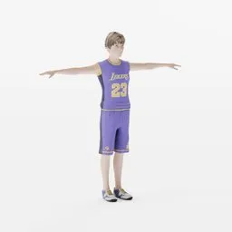 Teen in NBA Iconic Fit