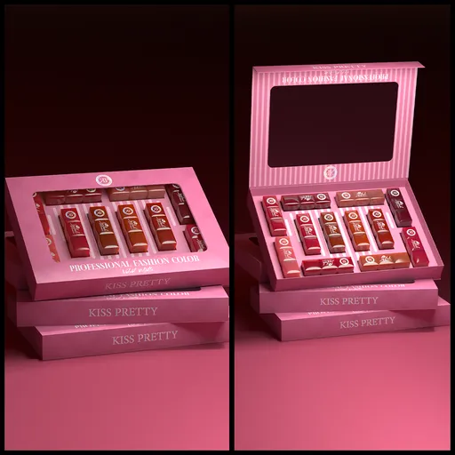Lipstick box packaging animation