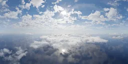 Aerial Cloudscape Sunny Day