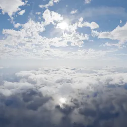 Aerial Cloudscape Sunny Day