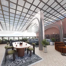 Modern Industrial Interior Scene