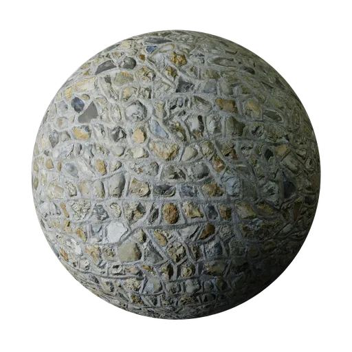 High-quality PBR stonewall texture for 3D modeling and rendering, suitable for Blender and other applications.