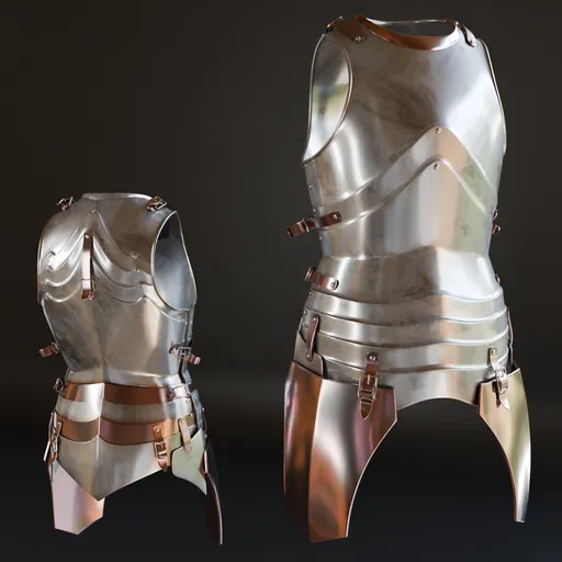 3D Blender model of MK Warrior Armor-13 helmet, low poly design with high-quality metal textures for game development.