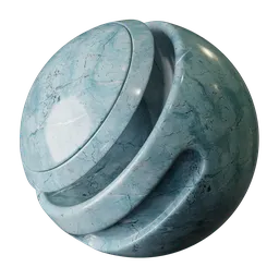 High-resolution simple blue marble PBR texture for Blender 3D materials library.
