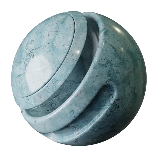 High-resolution simple blue marble PBR texture for Blender 3D materials library.