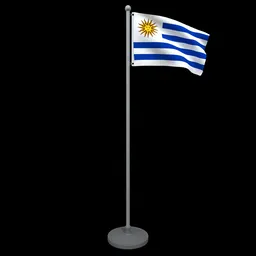 Animated Flag of Uruguay