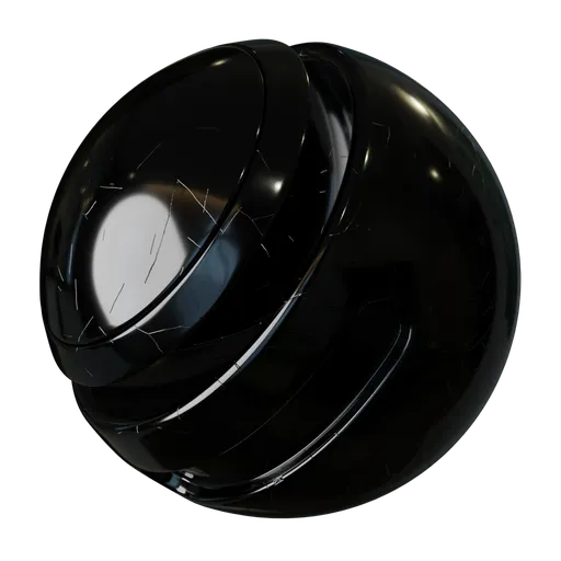 Scratched Glossy Black Surface