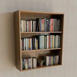 Wooden Wall Bookshelf