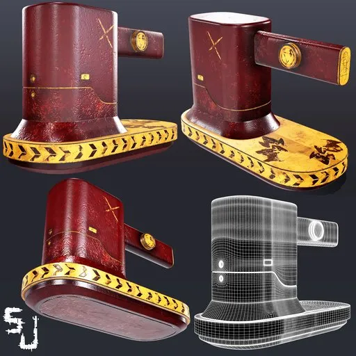Detailed Blender 3D model of a sanding machine with a dirty metal texture, suitable for workshop renderings.
