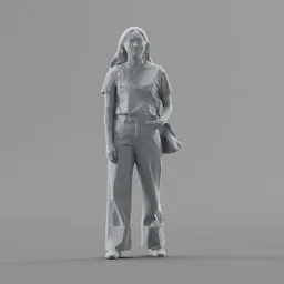 Lowpoly Female Standing