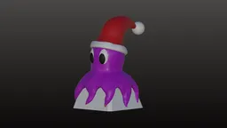 Octopus chirstmas keycap