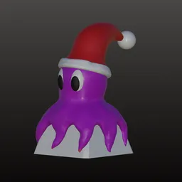 Octopus chirstmas keycap