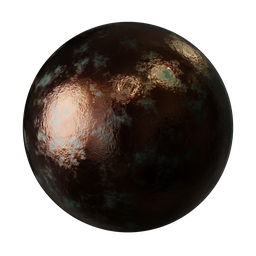 Procedural material of rusted copper