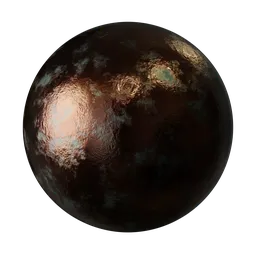 Procedural material of rusted copper