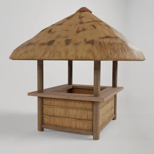 Wooden Counter Kiosk