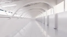 Detail-rich 3D-rendered realistic hallway for mockups, ideal for Blender artists to showcase models.