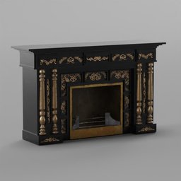 Modern Rococo fireplace