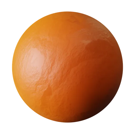 Highly customizable procedural kojic soap material with natural patterns and orange hue for Blender 3D PBR texturing.